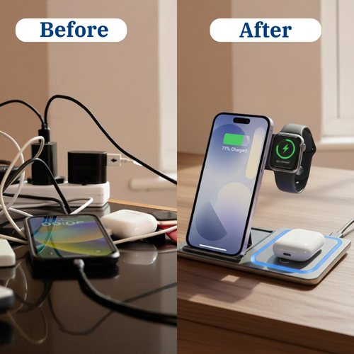 3 in 1 Wireless Charging Station